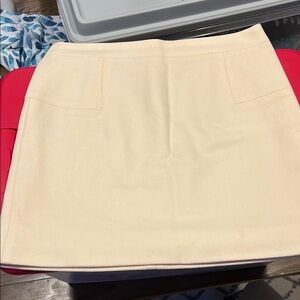 J. Crew Cream Mini Skirt EUC 10